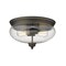 Z-Lite Amon 2 Light Flush Mount, Olde Bronze And Clear Seedy 722F2-OB - alternate 1